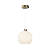David Hunt Lighting Apollo Single Pendant Antique Brass Opal Glass